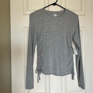 Old Navy Active Ruched Tie Sides Long Sleeve Tee Sz. S